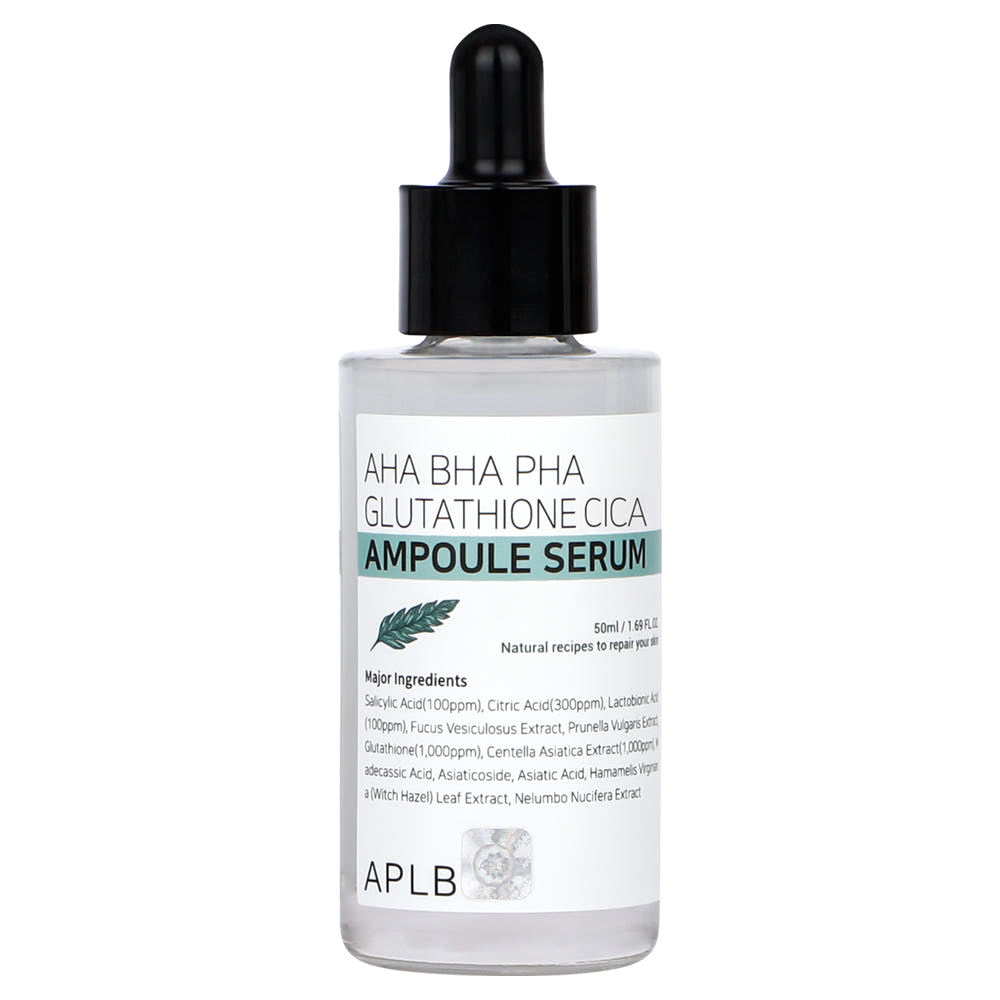 APLB AHA BHA PHA Glutathione Cica Ampoule Serum – 50ml | Exfoliating & Brightening Treatment for Sensitive Skin Product image