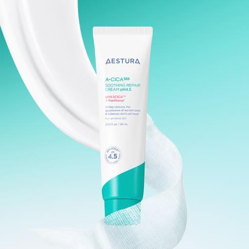 AESTURA A-Cica 365 Soothing Repair Cream pH4.5 – 60ml | Redness-Reducing Moisturiser for Sensitive Skin Product image