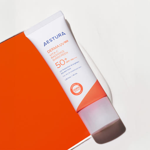 AESTURA Derma UV 365 Vita-C Radiance Sunscreen – 40ml | Brightening, Moisturising Daily SPF for Sensitive Skin Product image