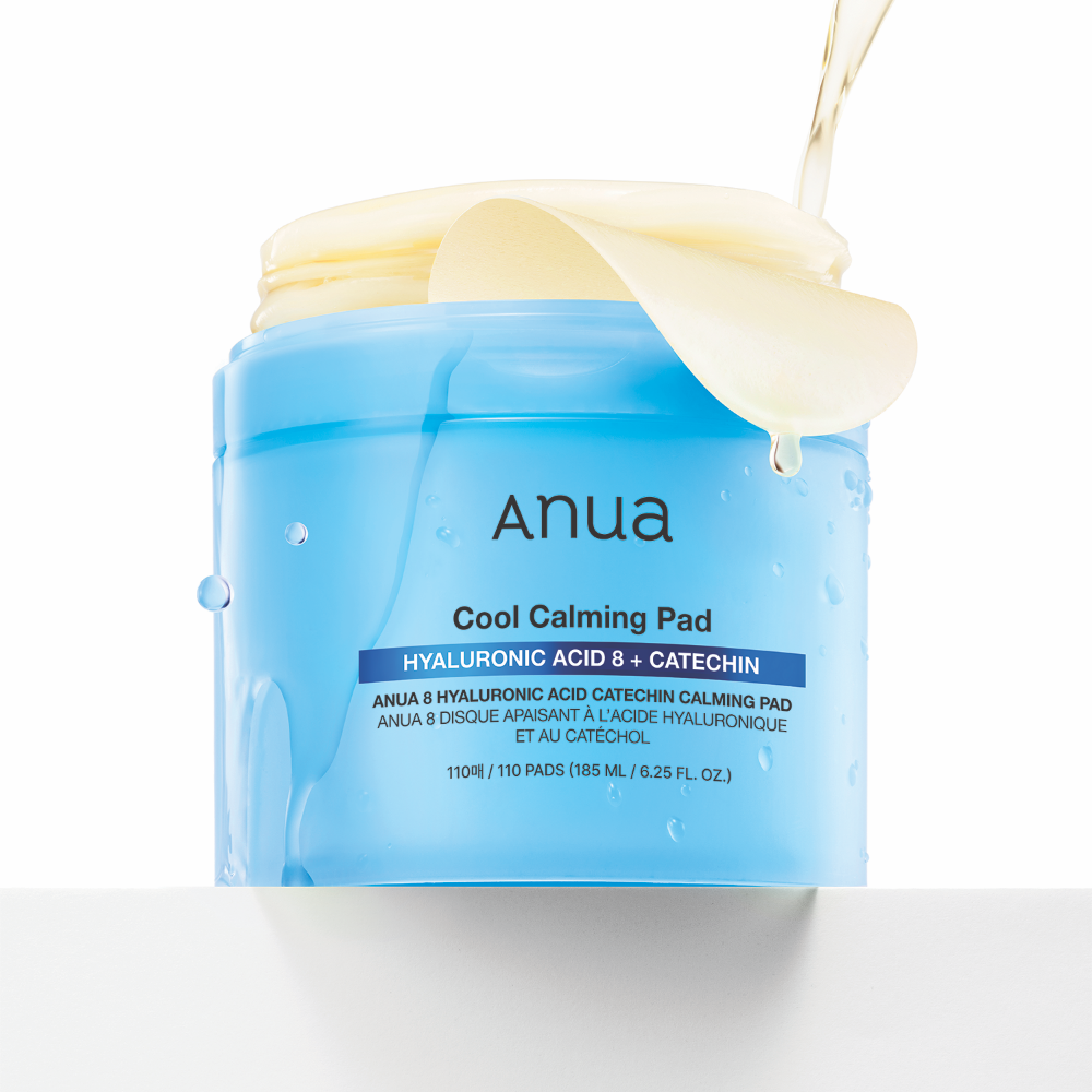 Anua 8 Hyaluronic Acid Catechin Calming Pad – 185ml / 110 Pads | Instant Cooling & Moisture for Calm, Makeup-Ready Skin Product image