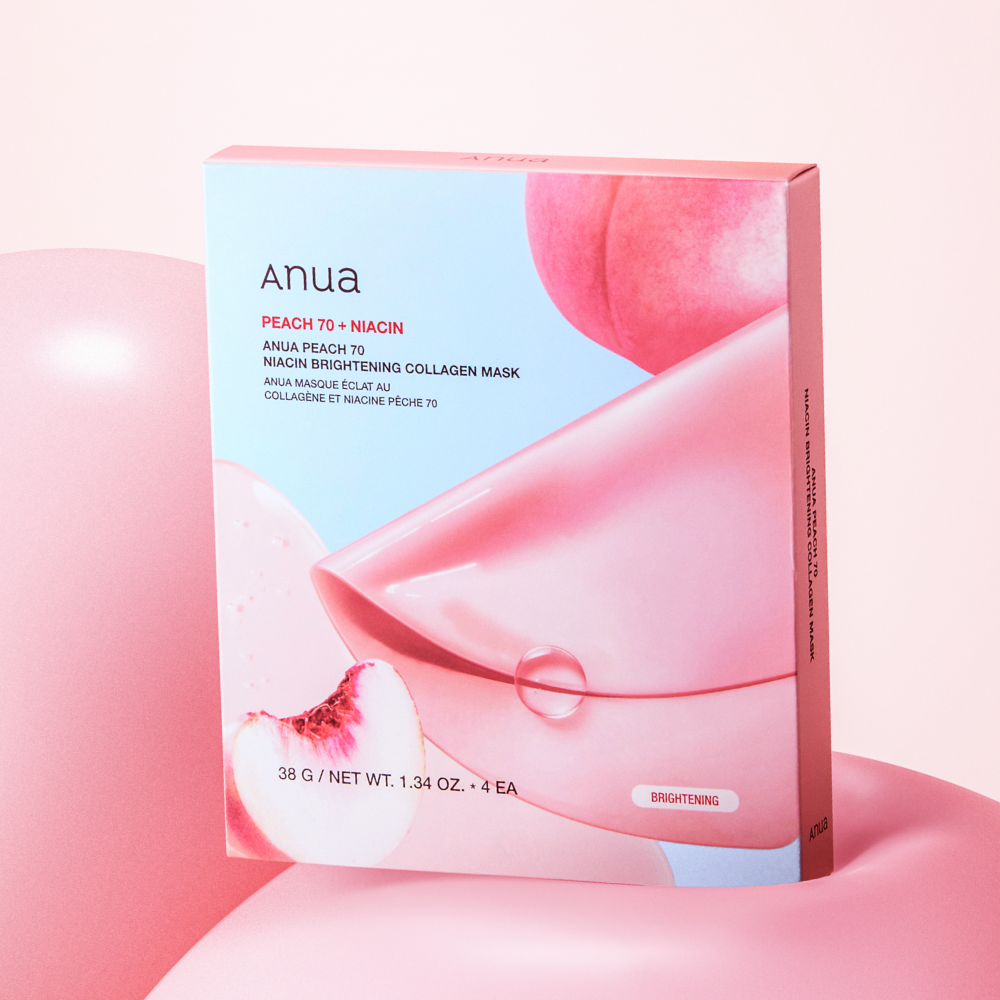 Anua Peach 70 Niacin Serum Mask – 38g x 4 Count | Hydrating, Brightening & Firming Sheet Mask Product image