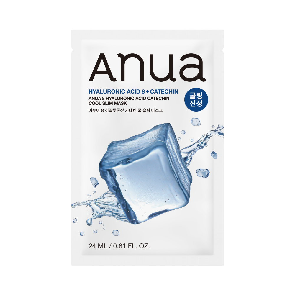 Anua 8 Hyaluronic Acid Catechin Cool Slim Mask Sheet – 24ml x 10 Count | Instant Cooling, Hydration & Soothing for Overheated Skin Product image
