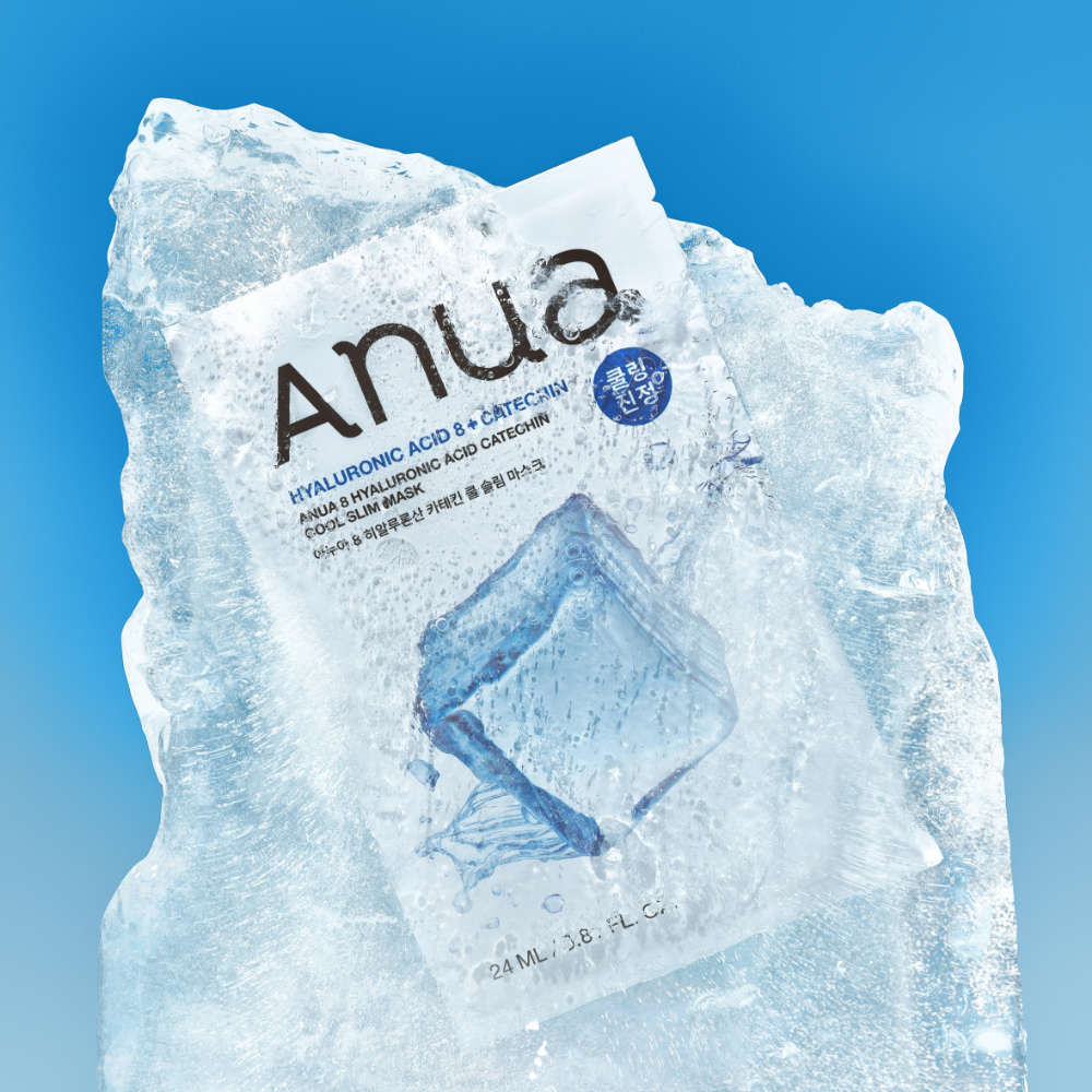 Anua 8 Hyaluronic Acid Catechin Cool Slim Mask Sheet – 24ml x 10 Count | Instant Cooling, Hydration & Soothing for Overheated Skin Product image