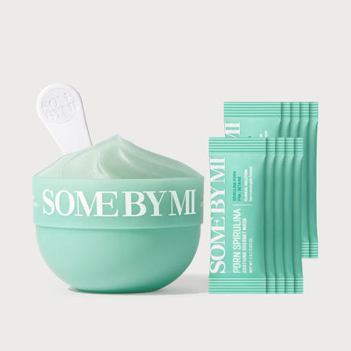 SOME BY MI PDRN Spirulina Soothing Sherbet Mask – 1g x 10 Count | Cooling, Soothing & Hydrating Face Mask for Sensitive Skin Product image
