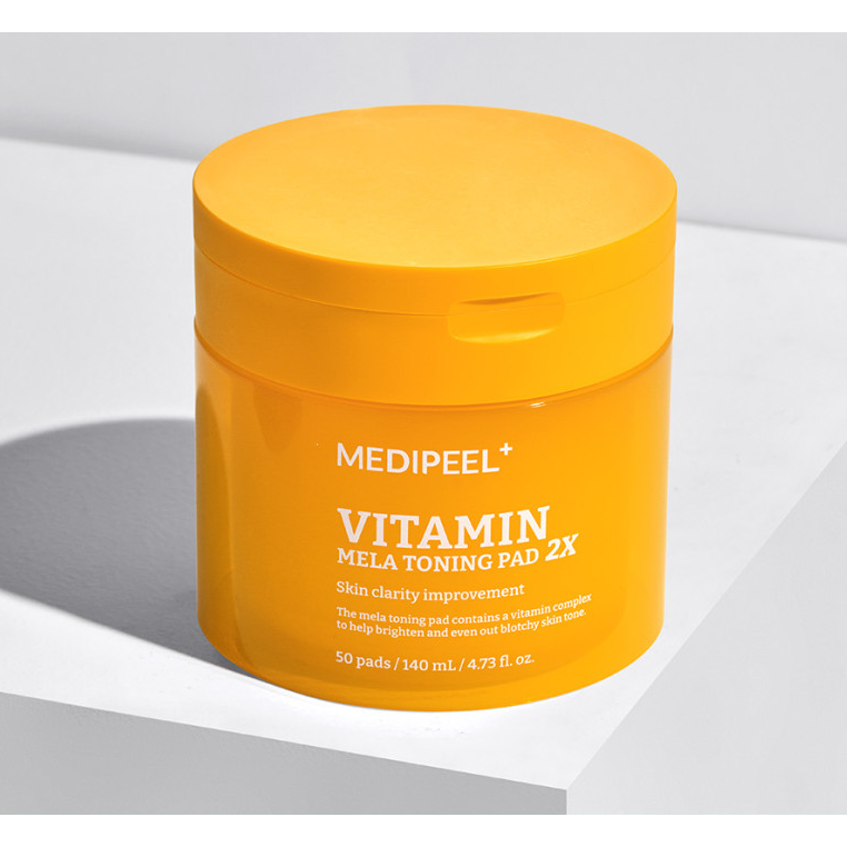MEDIPEEL Vitamin Mela Toning Pad – 2x140ml | 50 Pads | Brightening & Smooth Skin Care Product image