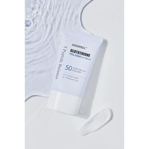 MEDIPEEL Glutathione Hyal Aqua Sun Serum SPF50+ PA++++ – 50ml | Brightening & Hydrating Sun Protection Product image