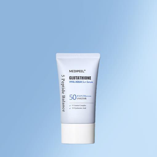 MEDIPEEL Glutathione Hyal Aqua Sun Serum SPF50+ PA++++ – 50ml | Brightening & Hydrating Sun Protection Product image