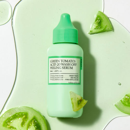 FULLY Green Tomato Acid 20 Wash Off Peeling Serum – 50ml | AHA, BHA & PHA Exfoliator for Face & Body Product image