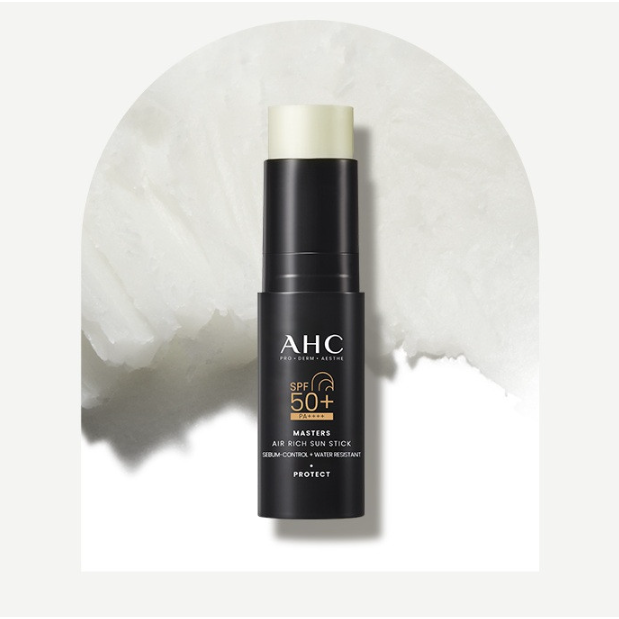 AHC Masters Air Rich Sun Stick SPF50 Plus PA4Plus 10g - 24 Hour Moisture Veil Sweat Proof Sebum Control Product image