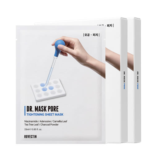 ROVECTIN Dr. Mask Pore – 25ml x 10 Sheets | Purify Pores, Control Sebum & Refresh Skin Product image