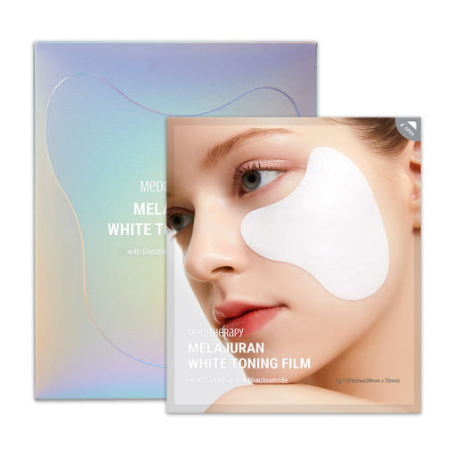 MEDITHERAPY Melajuran White Toning Film 2g 2 Patches 89mm X 75mm X5 Count Brighten Dark Spots Even Tone Product image