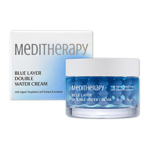 MEDITHERAPY Blue Layer Double Water Cream 50g Nano Hyaluronic Acid Hydration Elasticity Boosting Formula Product image