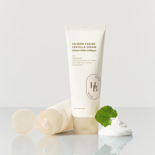 HEVEBLUE Salmon Caring Centella Cream 100ml Moisture Boost Calming Repair Elasticity And Regeneration Product image