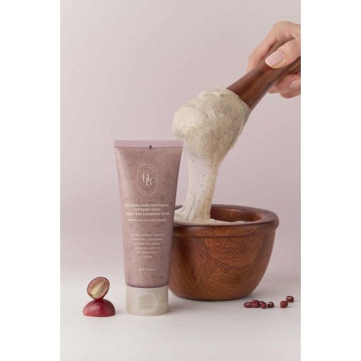 HEVEBLUE Red Bean Pore-Tightening Peptamin Podo Chaltteok Cleansing Foam 100ml For Hydrated Smooth Skin Product image