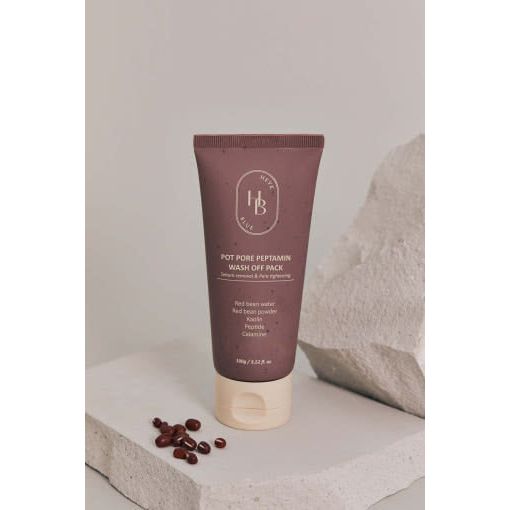 HEVEBLUE Pot Pore Peptamin Wash Off Pack 100g – Deep Purify Exfoliate Oil Control Smooth Clear Skin Product image
