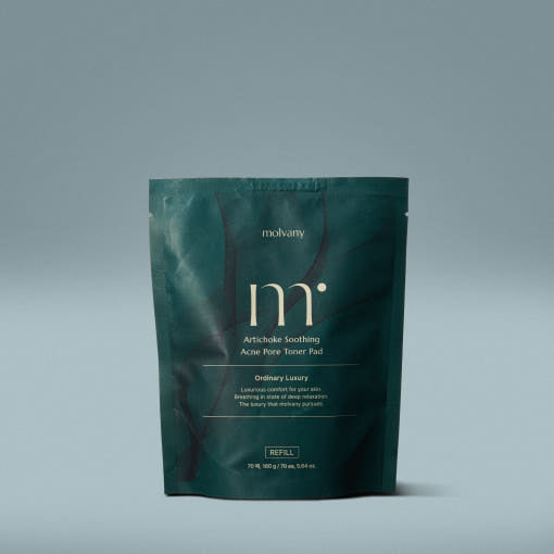 Molvany Artichoke Soothing Acne Pore Toner Pad 160g 70 Count Refill For Calm Hydration Reduce Redness Pores Product image