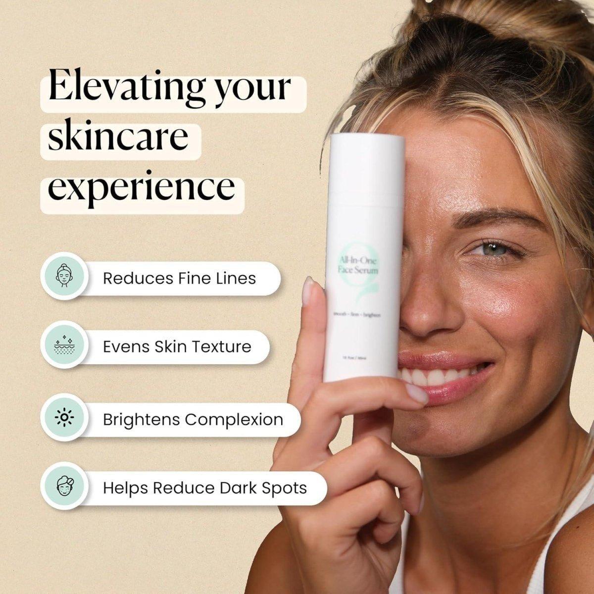 Qure All In One Face Serum 30ml – Hydrating Anti-Aging Serum with Retinol, Bakuchiol, Niacinamide & Hyaluronic Acid Qure All In One Face Serum - 30ml - Glam Global UKQure