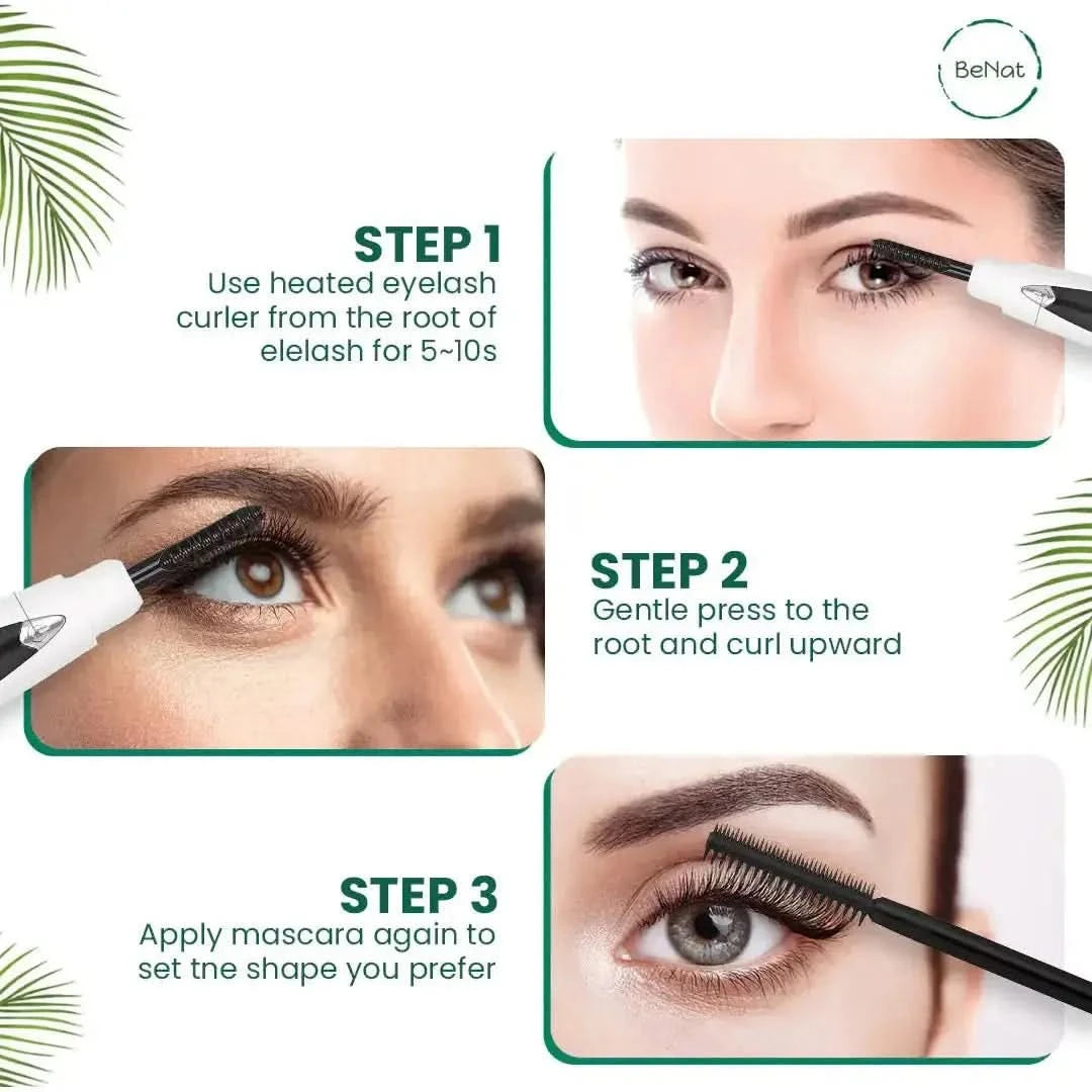 Rechargeable Electric Eyelash Curler – Long-Lasting Natural Lash Curl | Gentle Heated Lash Lift Rechargeable Electric Eyelash Curler – Long - Lasting Natural Lash Curl - Glam Global UKGlam Global UK