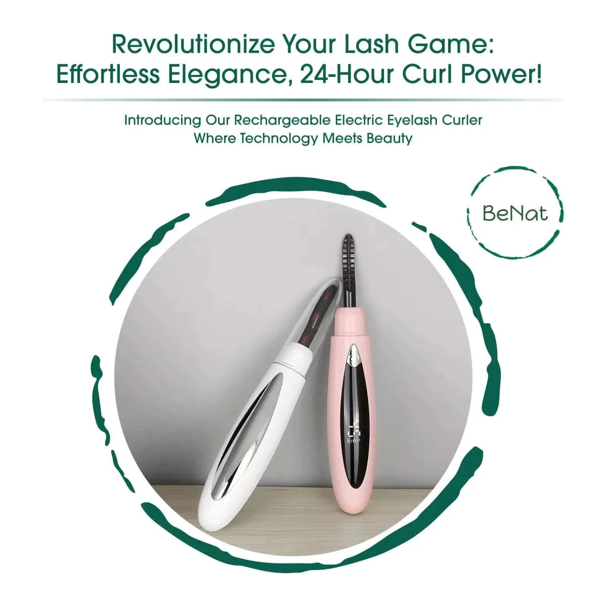 Rechargeable Electric Eyelash Curler – Long-Lasting Natural Lash Curl | Gentle Heated Lash Lift Rechargeable Electric Eyelash Curler – Long - Lasting Natural Lash Curl - Glam Global UKGlam Global UK
