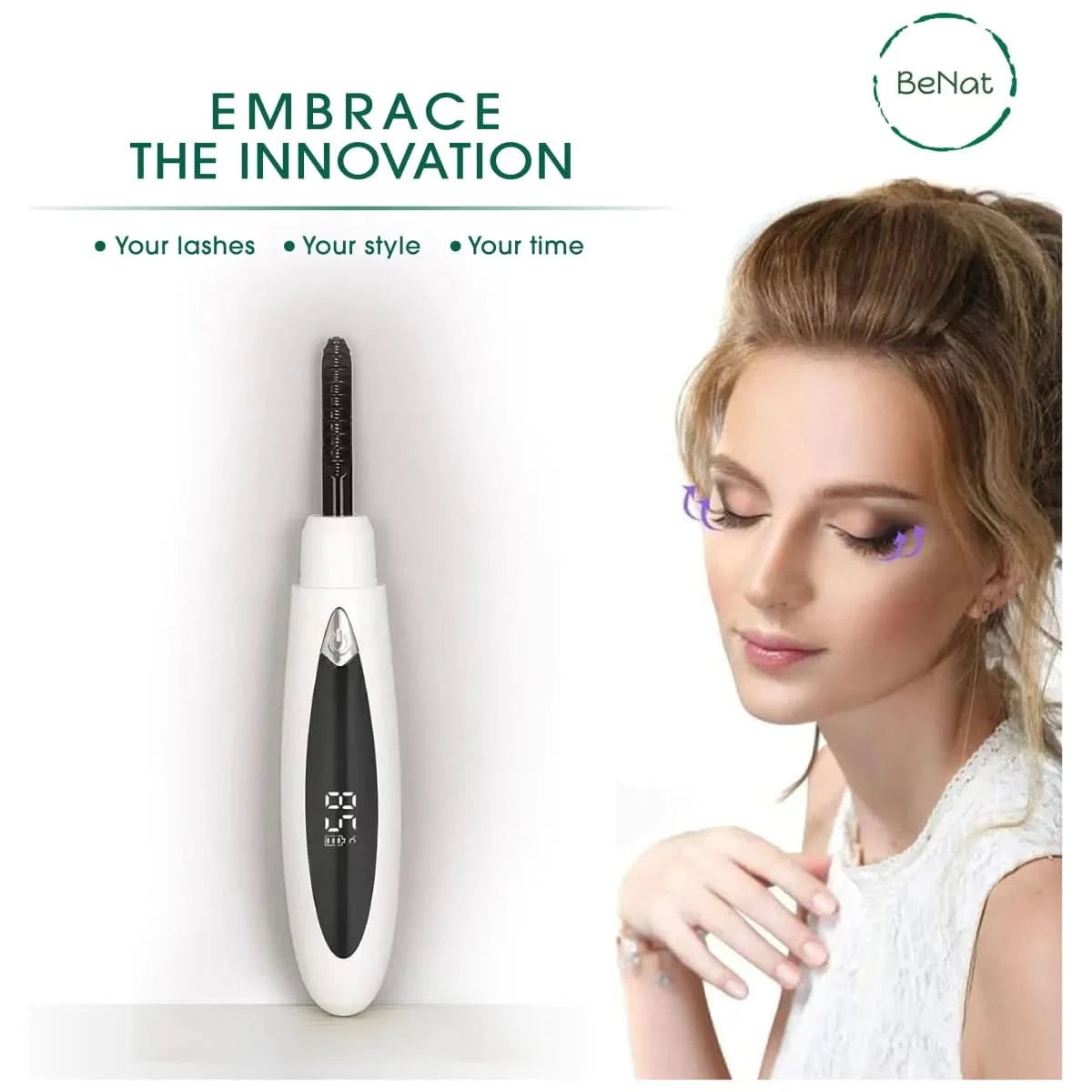Rechargeable Electric Eyelash Curler – Long-Lasting Natural Lash Curl | Gentle Heated Lash Lift Rechargeable Electric Eyelash Curler – Long - Lasting Natural Lash Curl - Glam Global UKGlam Global UK
