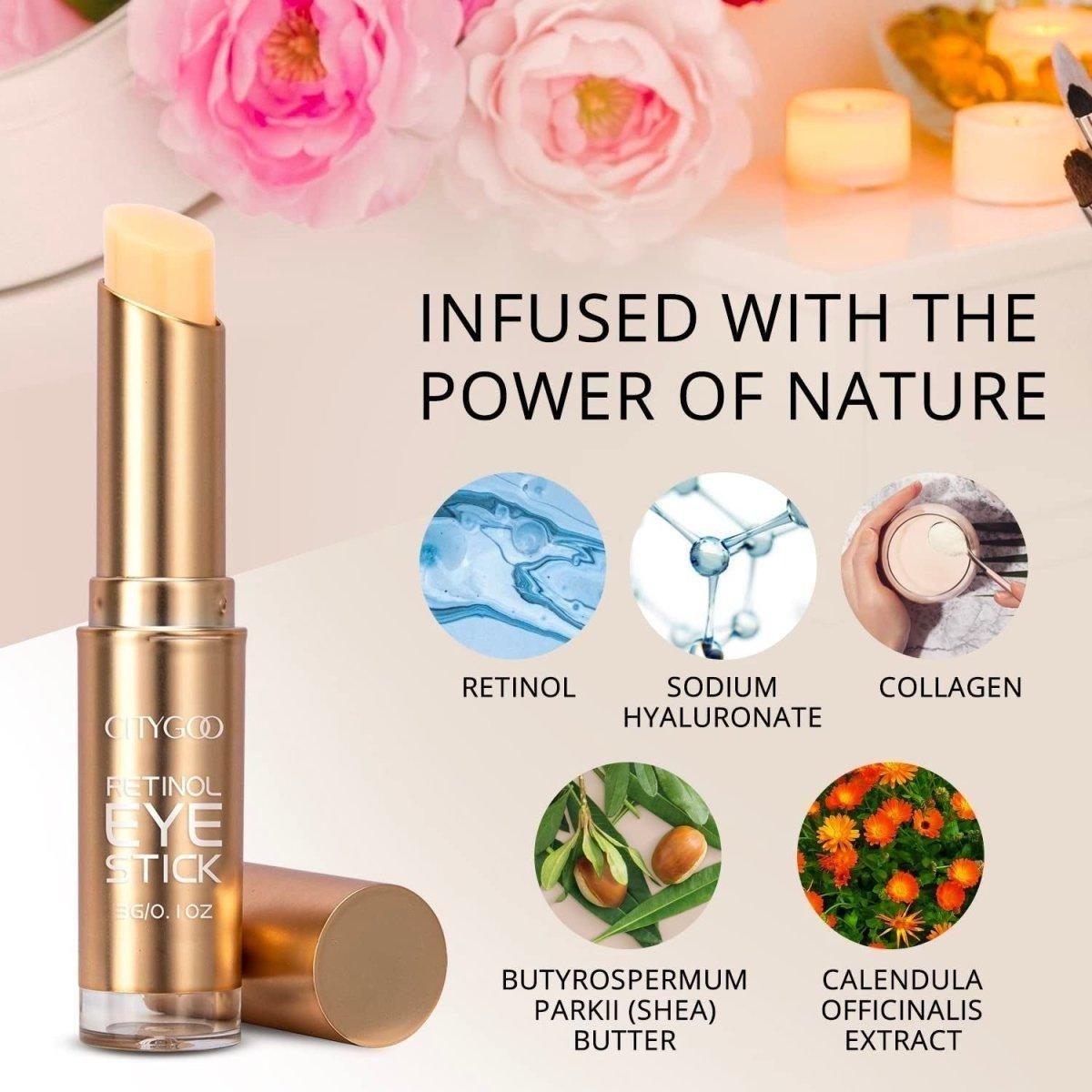 CITYGOO Retinol Eye Stick with Collagen - 30ml | Dark Circles, Puffiness & Fine Lines Treatment CITYGOO Retinol Eye Stick with Collagen - 30ml - Glam Global UKCITYGOO