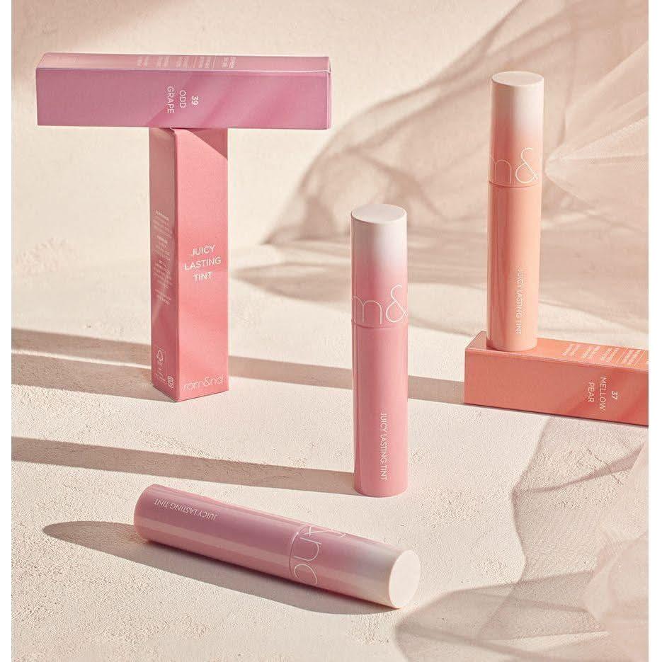 rom&nd JUICY LASTING TINT – 5.5g | Spring Fever Series | 37 Mellow Pear, 38 Breeze Fig & 39 Odd Grape rom&nd JUICY LASTING TINT SPRING FEVER 5.5g - Glam Global UKrom&nd