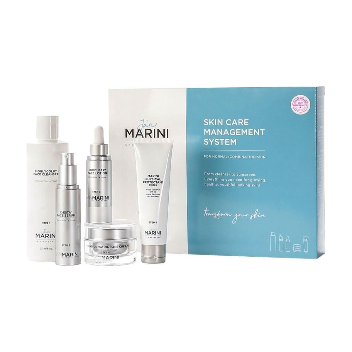 Jan Marini Skin Care Management System – Normal/Combination Skin with Marini Physical Protectant SPF 45 | Award-Winning 5-Step Skincare Regimen Jan Marini Skin Care Management System for Normal/Combination Skin with Marini Physical Protectant SPF 45 | Award - Winning 5 - Step Regimen - Glam Global UKJan Marini
