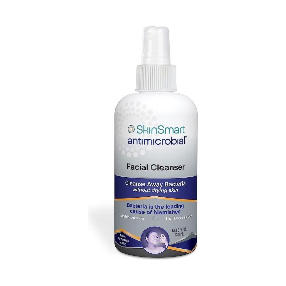 Skinsmart Antimicrobial Facial Cleanser for Acne – 240ml Spray Bottle | Clear Skin Without Overdrying Skinsmart Antimicrobal Facial Cleanser for Acne - 240ml Spray Bottle - Glam Global UKSkinsmart