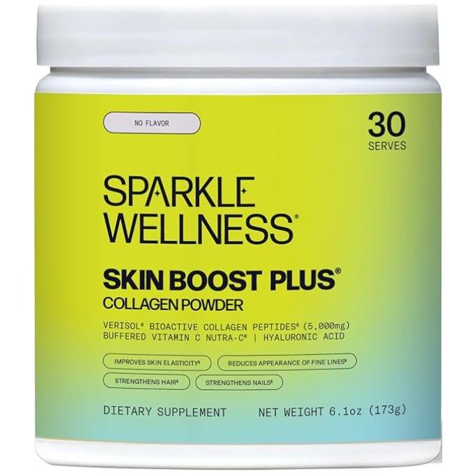 Sparkle Skin Boost Plus – Hydrolyzed Collagen Powder (Unflavored) – 30 Servings | Clinically Proven for Firm, Youthful Skin Sparkle Skin Boost Plus - Hydrolyzed Collagen Powder (No Flavor) - 30 Servings - Glam Global UKSparkle Skin