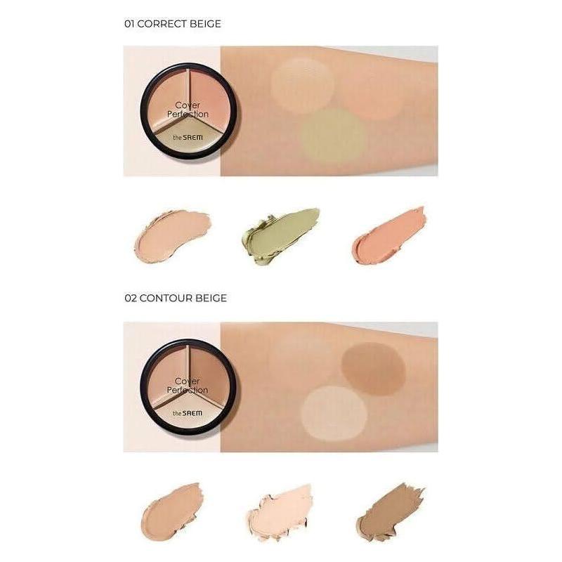 the SAEM Cover Perfection Triple Pot Concealer | Customizable 3-in-1 Blemish Coverage 4.5g*3 the SAEM Cover Perfection Triple Pot Concealer 4.5g*3 - Glam Global UKThe SAEM