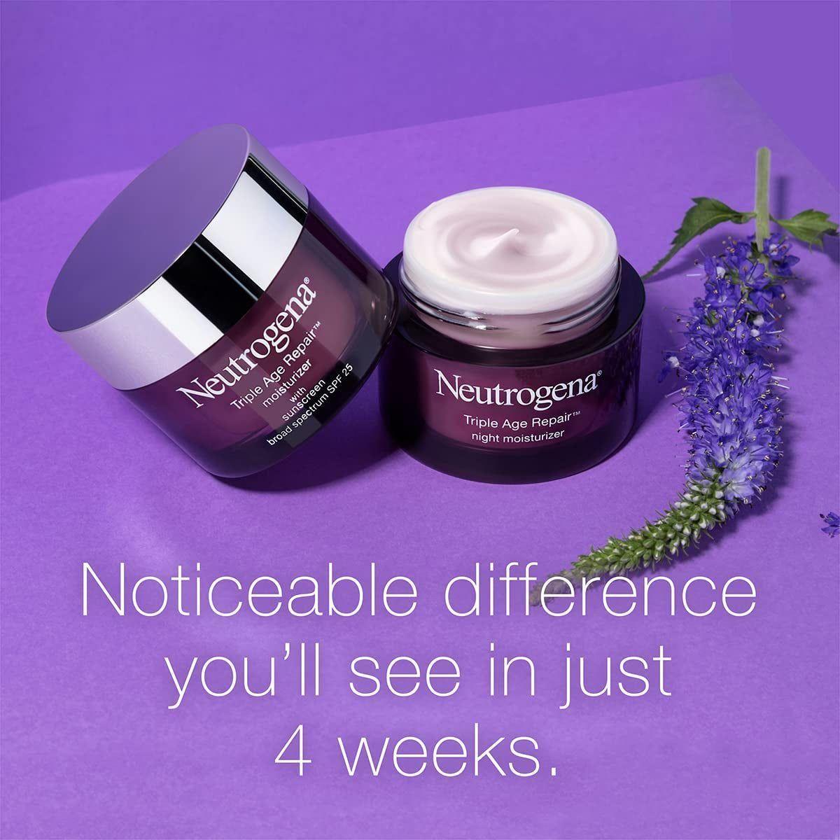 Neutrogena Triple Age Repair Anti-Aging Daily Facial Moisturizer – 50ml | SPF 25, Wrinkle-Fighting & Firming Cream Neutrogena Triple Age Repair Anti - Aging Daily Facial Moisturizer - 50ml - Glam Global UKNeutrogena