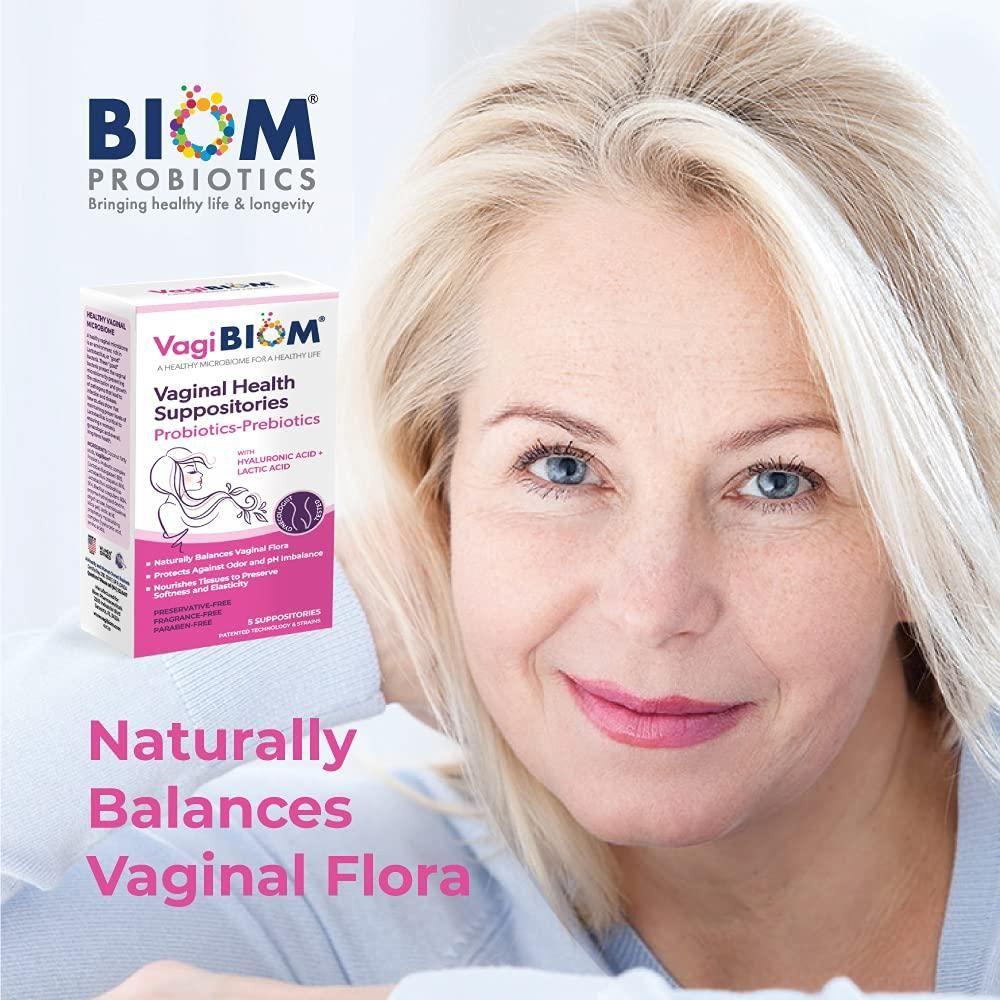 Vagibiom Lactobacillus Vaginal Suppository – 5 Count | Microbiome Balance, pH Support & Soothing Relief Vagibiom Lactobacillus Vaginal Suppository - 5 Count - Glam Global UKVagibiom