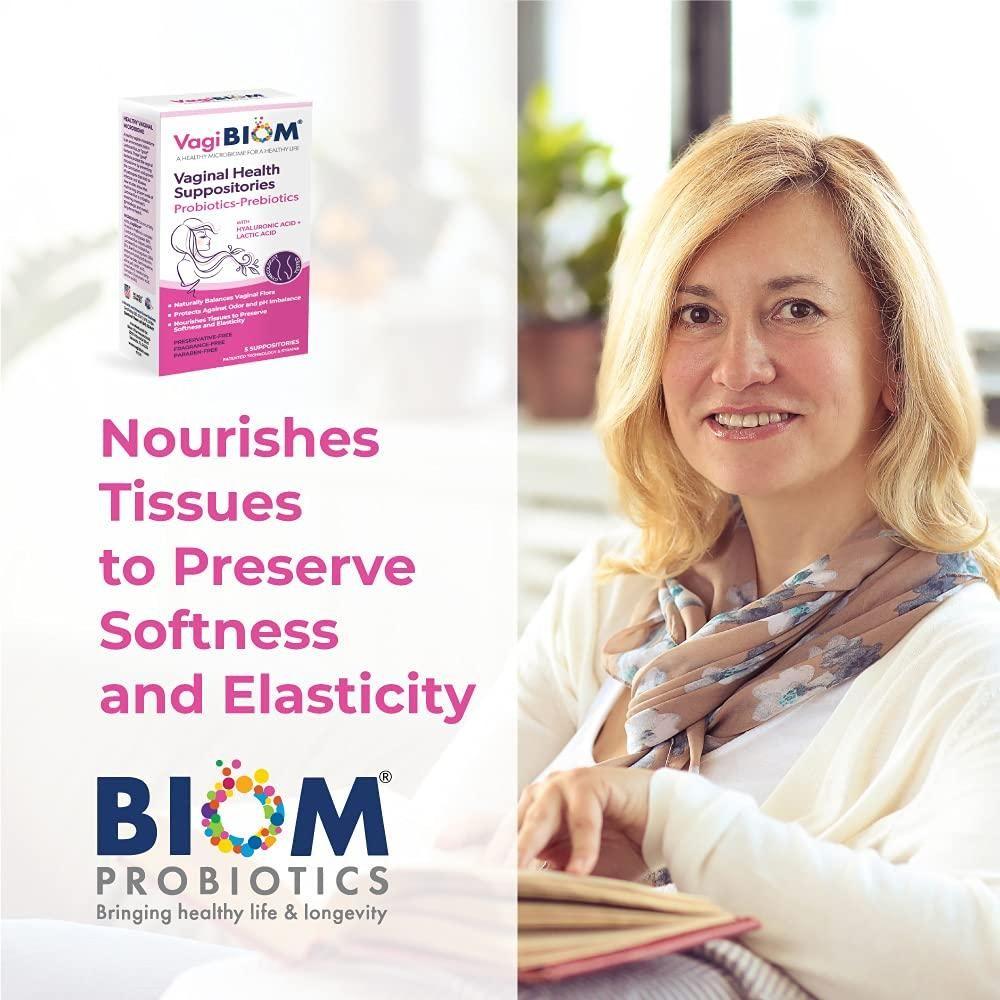 Vagibiom Lactobacillus Vaginal Suppository – 5 Count | Microbiome Balance, pH Support & Soothing Relief Vagibiom Lactobacillus Vaginal Suppository - 5 Count - Glam Global UKVagibiom