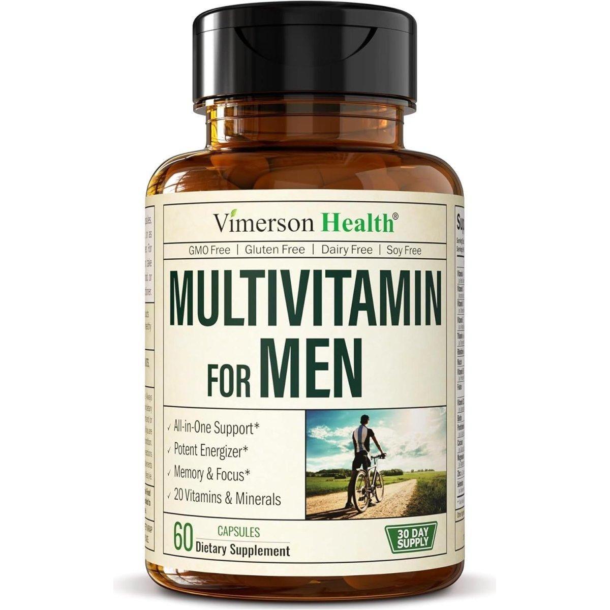 Vimerson Health Multivitamin for Men – 30 Day Supply | Energy, Focus & Immune Support Vimerson Health Multivitamin for Men - 30 Days of Multi Vitamin - Glam Global UKVimerson Health