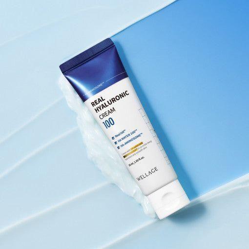 WELLAGE Real Hyaluronic 100 Cream – 50ml | Deep 100-Hour Hydration & Skin Barrier Boost WELLAGE Real Hyaluronic 100 Cream 50ml - Glam Global UKWELLAGE