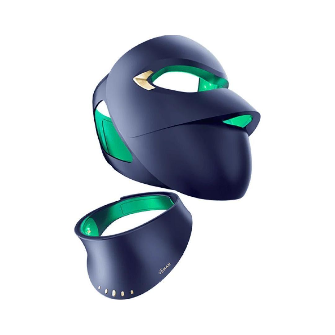 YA-MAN Blue Green LED Mask YJMF0L – 346 LEDs | Advanced Light Therapy for Radiant, Firm Skin YAMAN Green Light Led Mask Beauty Device - Glam Global UKYaman