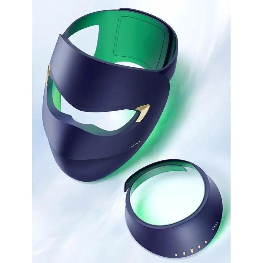 YA-MAN Blue Green LED Mask YJMF0L – 346 LEDs | Advanced Light Therapy for Radiant, Firm Skin YAMAN Green Light Led Mask Beauty Device - Glam Global UKYaman