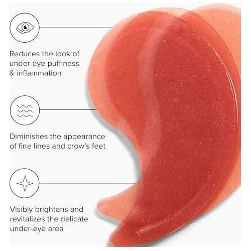 DRMTLGY Mascarillas iluminadoras para ojos - Mascarillas para ojos con cafeína - 60 parches debajo de los ojos  DRMTLGY Brightening Eye Masks - Caffeine Eye Masks - 60 Under Eye Patches - Glam Global UKDRMTLGY