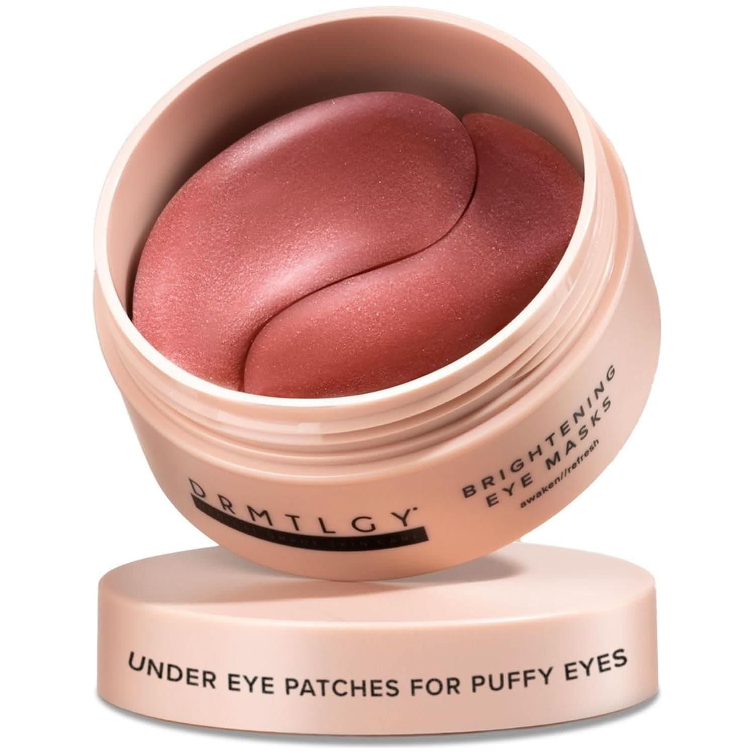 DRMTLGY Mascarillas iluminadoras para ojos - Mascarillas para ojos con cafeína - 60 parches debajo de los ojos  DRMTLGY Brightening Eye Masks - Caffeine Eye Masks - 60 Under Eye Patches - Glam Global UKDRMTLGY