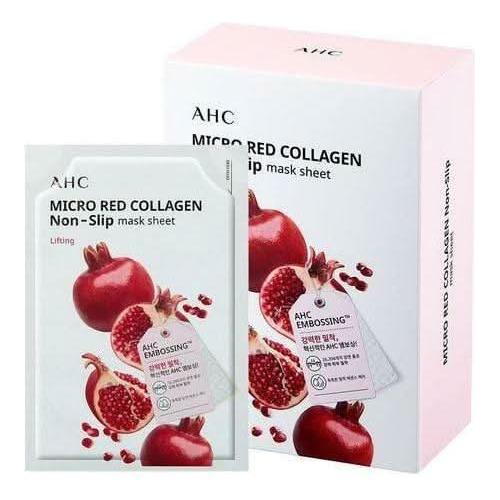 AHC Micro Red Collagen Non-Slip Mask Sheet SET 33ml X 10 Sheets | Hydrating & Revitalizing Care AHC Micro Red Collagen Non - Slip Mask Sheet SET 33ml X 10ea - Glam Global UKAHC