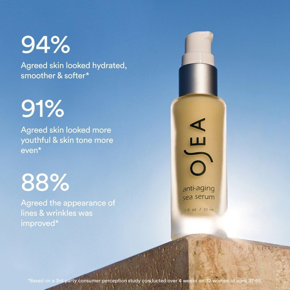 OSEA Anti-Aging Sea Serum – 30ml | Seaweed-Powered Hydration & Firming with Peptides, Vitamin C & Niacinamide OSEA Anti - Aging Sea Serum - 30ml - Glam Global UKOSEA