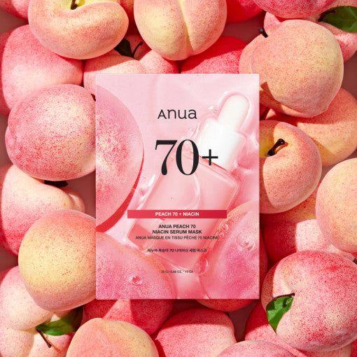 Anua Peach 70 Niacin Serum Mask Sheet (25g x 10) – Brightening & Hydrating Glow Mask Anua Peach 70 Niacin Serum Mask Sheet 25g X 10 Count - Glam Global UKAnua
