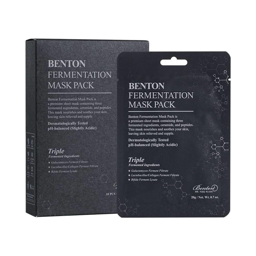 Benton Fermentation Mask Pack - 20g x 10 Pack | Anti-Aging, Firming & Hydration Boost Benton Fermentation Mask Pack 20g x 10 pack - Glam Global UKBenton