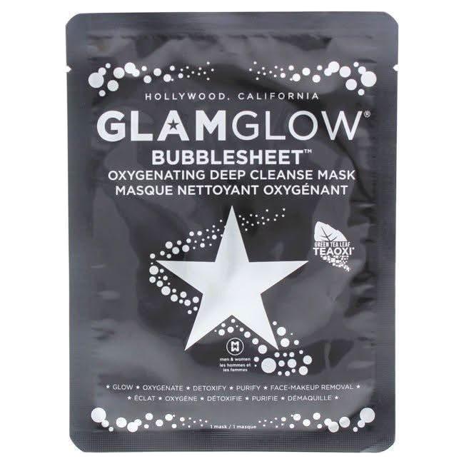 GlamGlow Bubblesheet Oxygenating Deep Cleanse Mask – 1 Sheet | Deep Cleanse & Glowing Skin Bubblesheet Oxygenating Deep Cleanse Mask by Glamglow for Women - 1 Pc Mask - Glam Global UKGlamglow