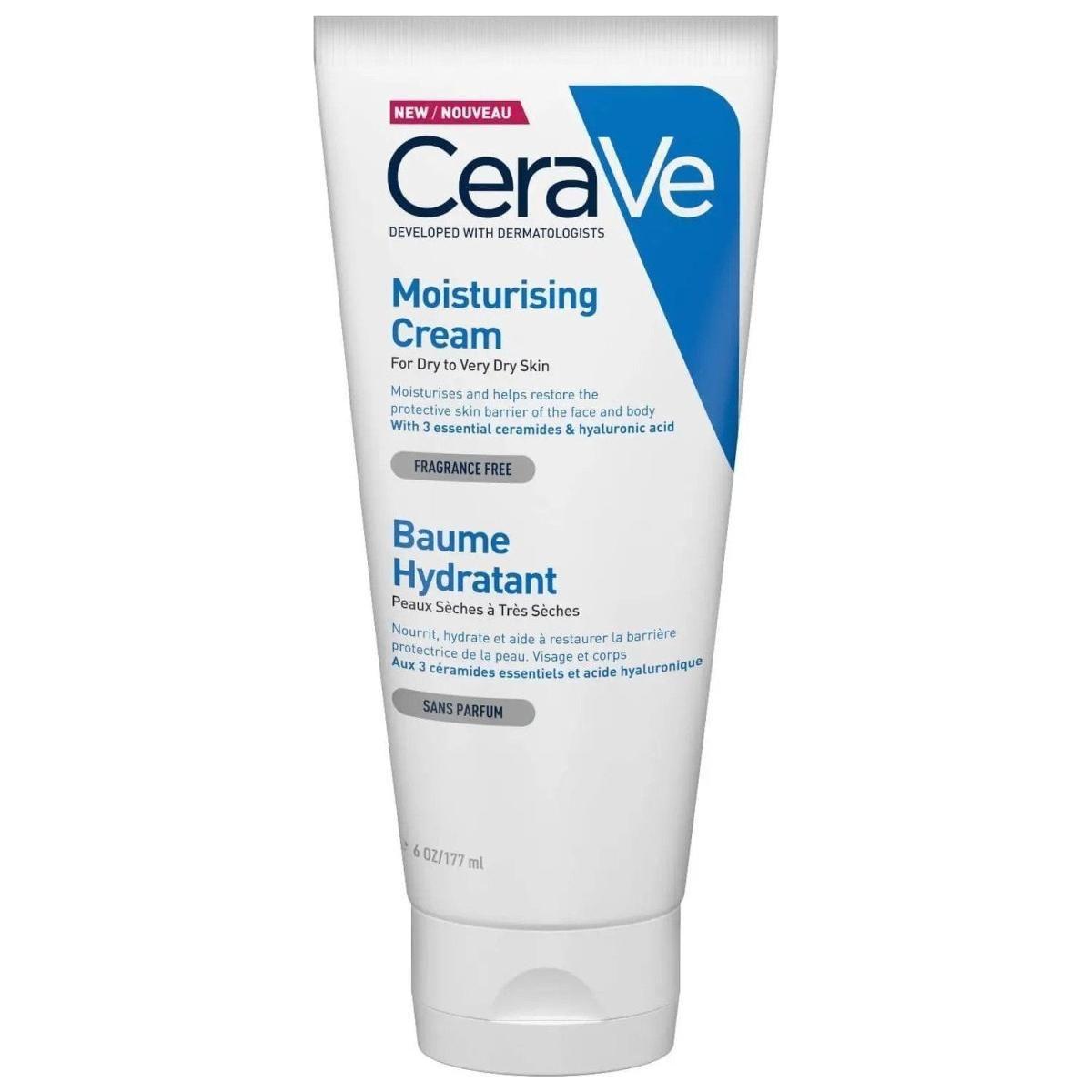 CeraVe Moisturising Cream – 177ml | Rich 24-Hour Hydration for Dry to Very Dry Skin CeraVe | Moisturising Cream | 177ml - Glam Global UKCeraVe