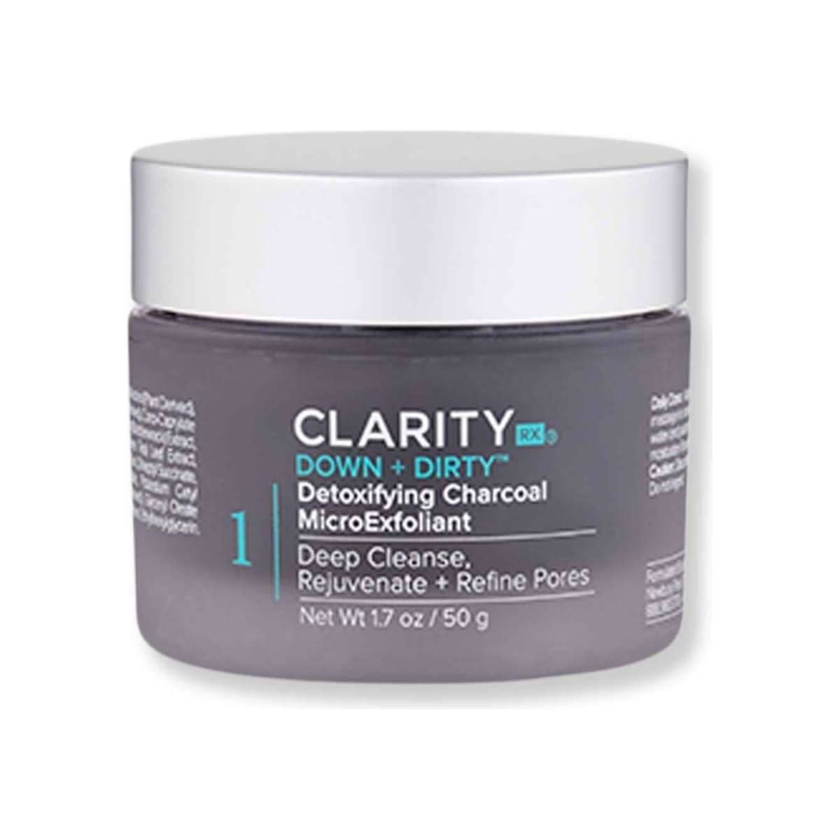 ClarityRx Down + Dirty™ Detoxifying Charcoal MicroExfoliant – 50ml | Deep Pore Cleansing & Skin Detox ClarityRx Down + Dirty Detoxifying Charcoal MicroExfoliant - 50ml - Glam Global UKClarityRx