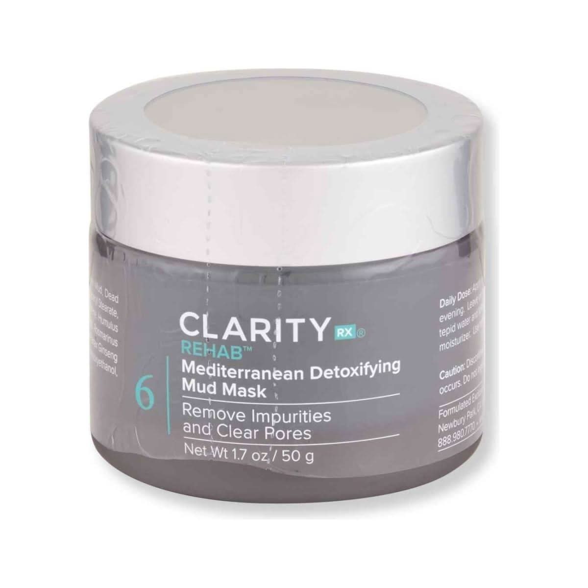 ClarityRx Rehab™ Mediterranean Detoxifying Mud Mask – 50ml | Pore-Tightening & Clarifying Treatment ClarityRx Rehab Mediterranean Detoxifying Mud Mask - 50ml - Glam Global UKClarityRx