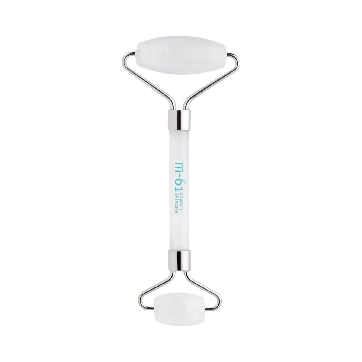 M-61 Clear Quartz Face Roller | Dual-Ended De-Puffing Tool for Radiant, Sculpted Skin M - 61 Clear Quartz Face Roller - Glam Global UKM - 61