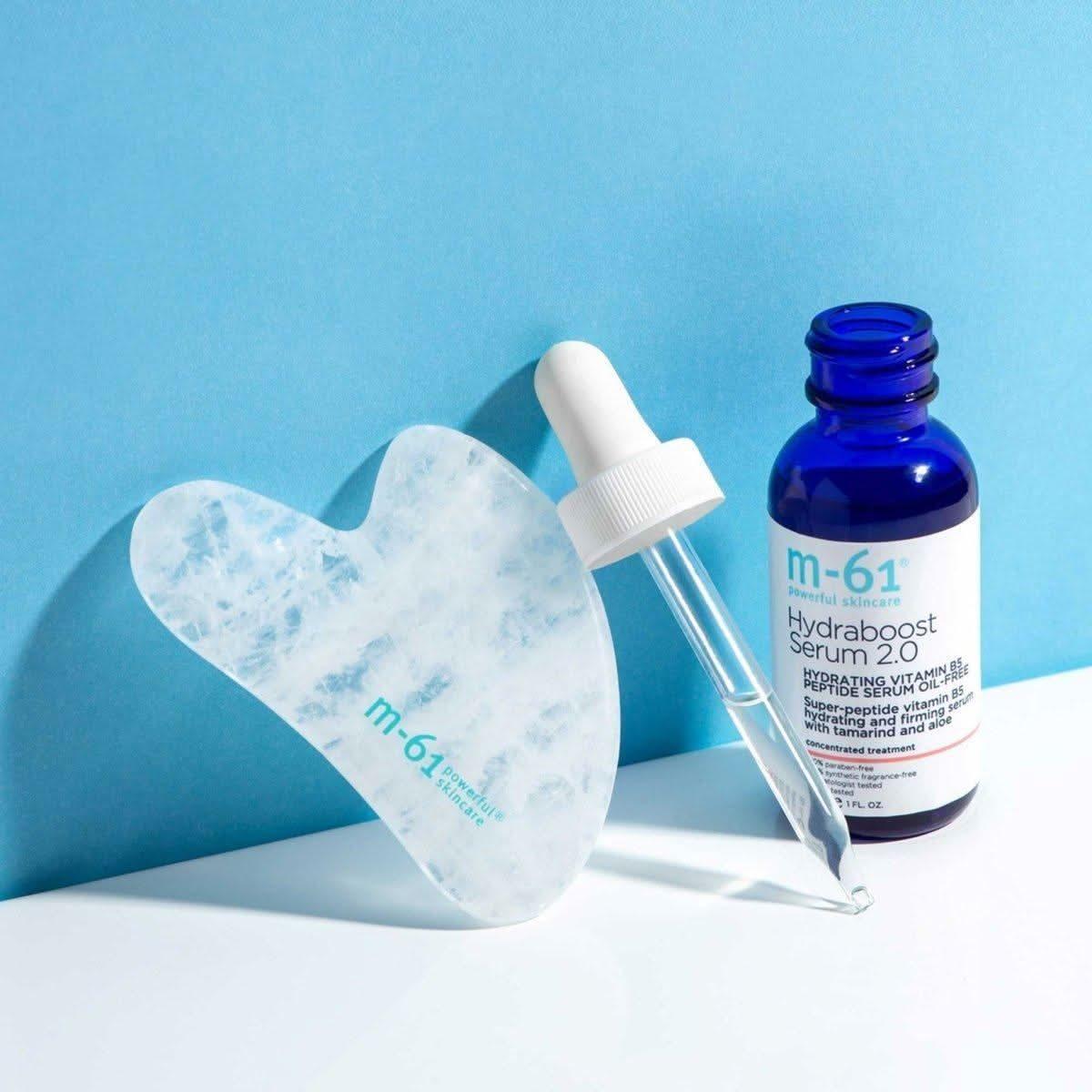 M-61 Clear Quartz Gua Sha | Natural Facial Massage Tool for Detox, Glow & Lymphatic Drainage M - 61 Clear Quartz Gua Sha - Glam Global UKM - 61