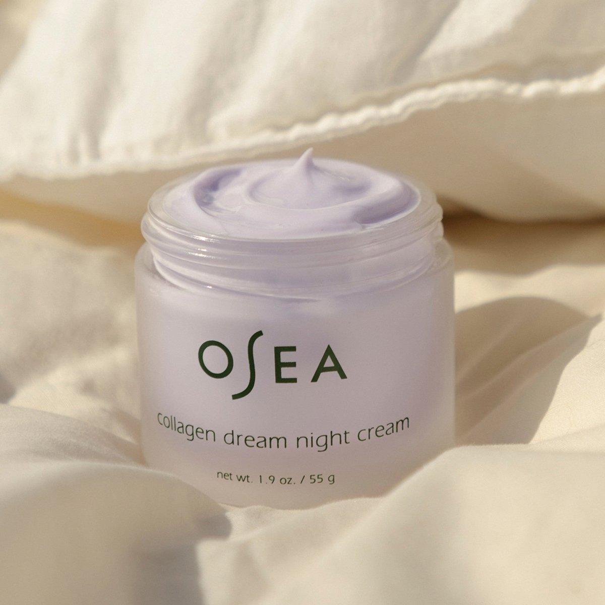 OSEA Dream Night Cream – 55g | Clinically Proven Overnight Moisturiser with Vegan Collagen & Bio-Retinol OSEA Collagen Dream Night Cream - 55g - Glam Global UKOSEA